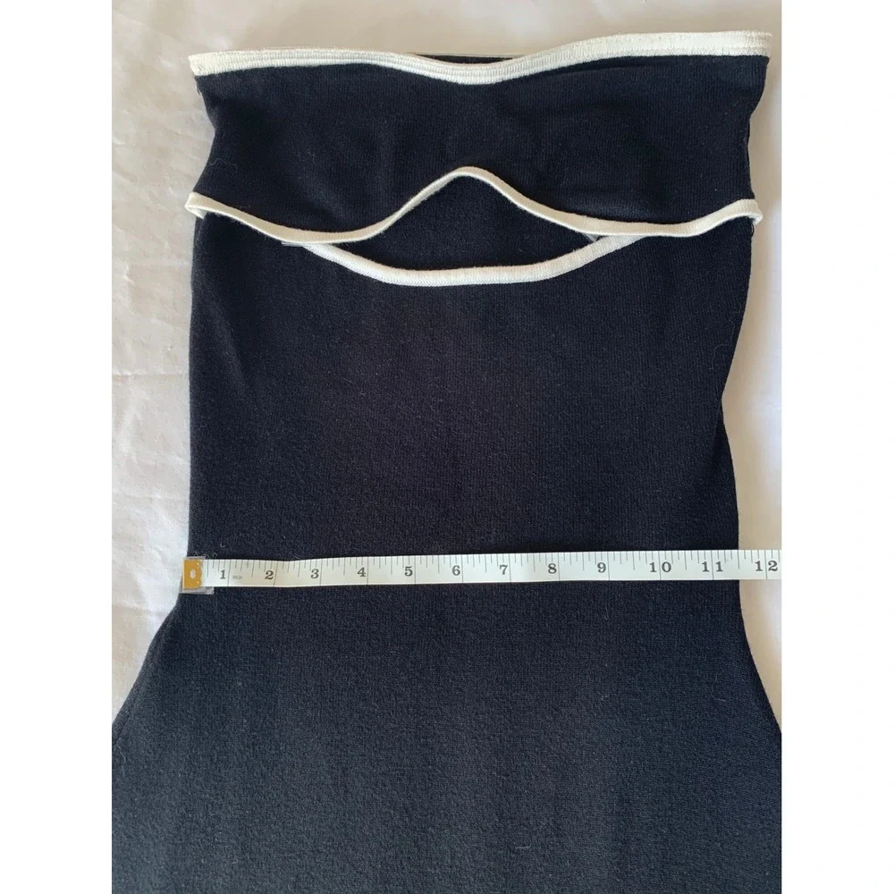 Peppermayo When In Rome Knit Maxi Dress Strapless Cutout Contrast Trim / SZ L/XL - Picture 15 of 16